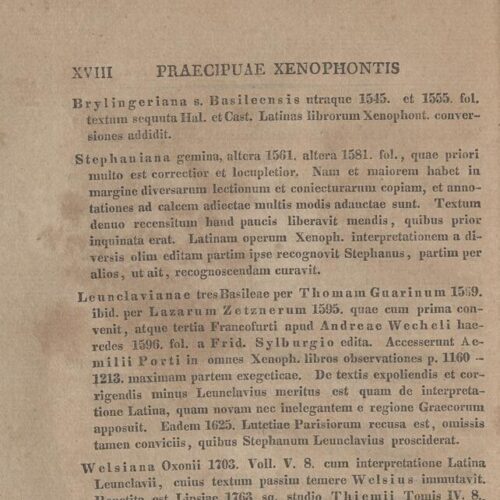 21 x 12,5 εκ. 2 σ. χ.α. + LXVIII σ. + 626 σ. + 2 σ. χ.α., όπου στο φ. 1 κτητορική σφραγίδα